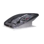 Strešné okno MaxxAir MaxxFan Deluxe - 40 x 40 cm - svetlá dymová