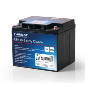 Batéria Carbest LiFePo4, 60 Ah, autobateria do karavanu