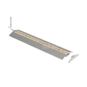 Koncovka na hliníkový LED profil polkruhový 1,5 m