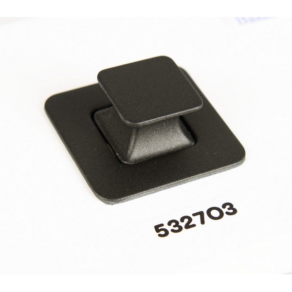 Push Lock - tlačidlový zámok na nábytok sivý matný 42 x 42 mm tlačidlo