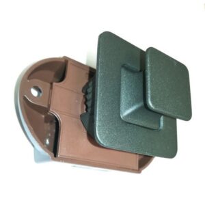 Push Lock - tlačidlový zámok na nábytok sivý matný 42 x 42 mm