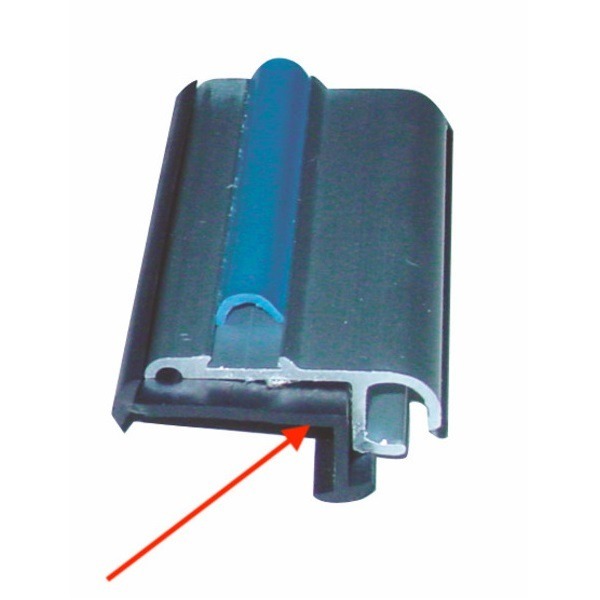 Gumový tesniaci profil pre hliníkové kéderové lišty, 27x11 mm
