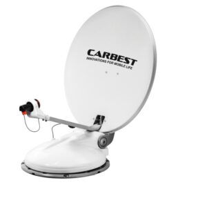 Satelitný systém Travelstat 2 od Carbest s priemerom 68 cm - biely