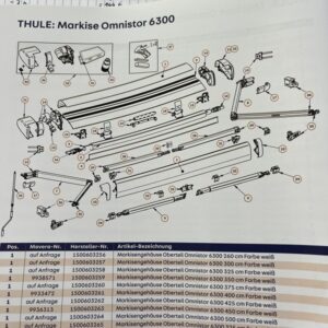 THULE Kĺbové rameno ľavé 3/5 m pre Omnistor 6300