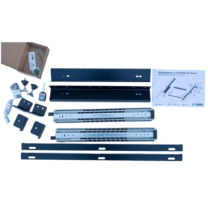 Zadný výsuv heckBOXX DIY Starter BusBoxx - VW T5,T6,T6.1, výsuv - 558, 711 mm - montážne príslušentvo