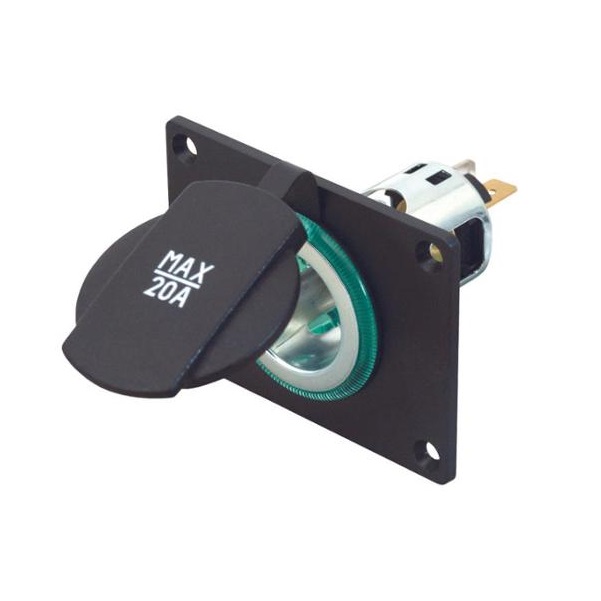 12V zásuvka s montážnou doskou – do 20 A 12V zásuvka s montážnou doskou – do 20 A