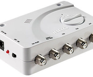 Zosilňovač TELECO AT412 12/24 V DVBT2 Teleplus 4 výstupy so skrutkami