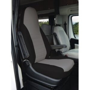 Integrálny poťah na sedadlá Fiat Ducato od roku výroby 2014 – čierno-sivý