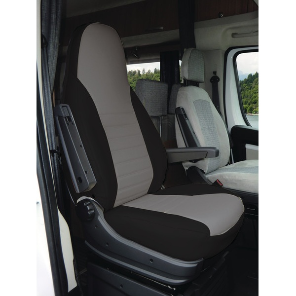 943561 Integrálny poťah na sedadlá Fiat Ducato od roku výroby 2014 – čierno-sivý