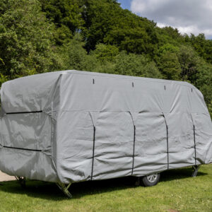 Sivý ochranný kryt Reimo Tent-Technology na obytnom prívese